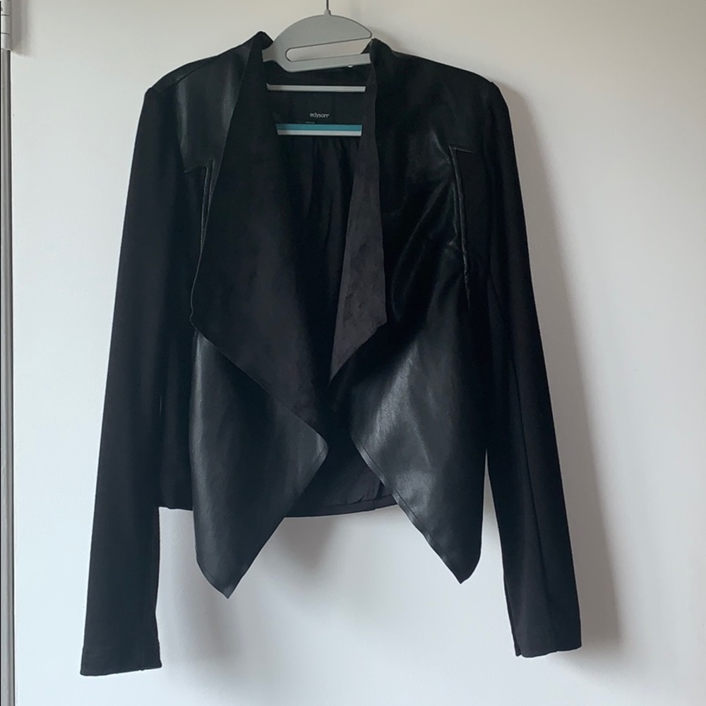 LEATHER/SUEDE MOTTO JACKET